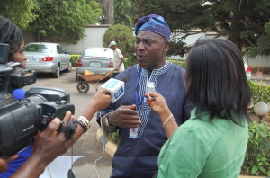 Mr. Lanre Arogundade, Director, IPC responding to questions from journalists