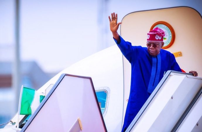 President Tinubu Arrives Kenya for African Union Meeting as Nigeria Pays Financial Obligations for 2023