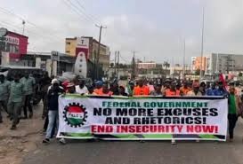 NLC Protests Over Rising Insecurity in Nigeria